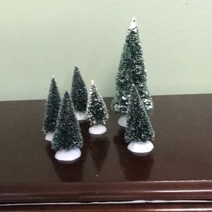 SET OF 6 DEPT 56 EVERGREEN TREES